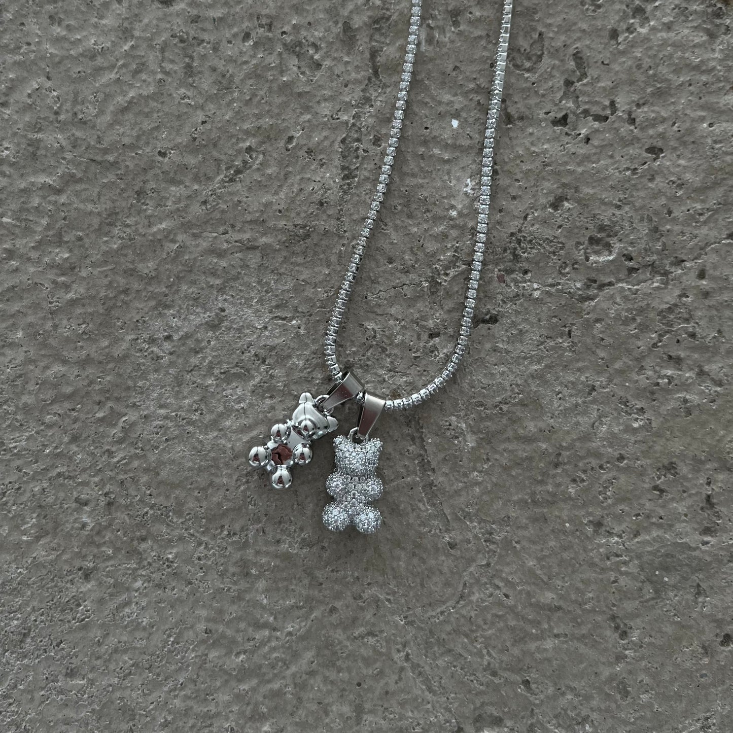 Bärchen 'ICY' in Silber