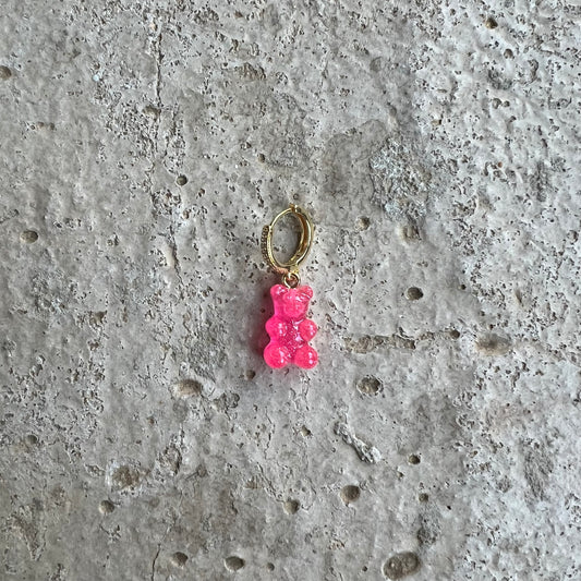 Ohrring 'JELLY GLITTER' in Rosa