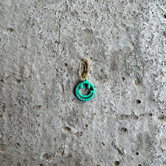 Ohrring 'HAPPY' in Türkis